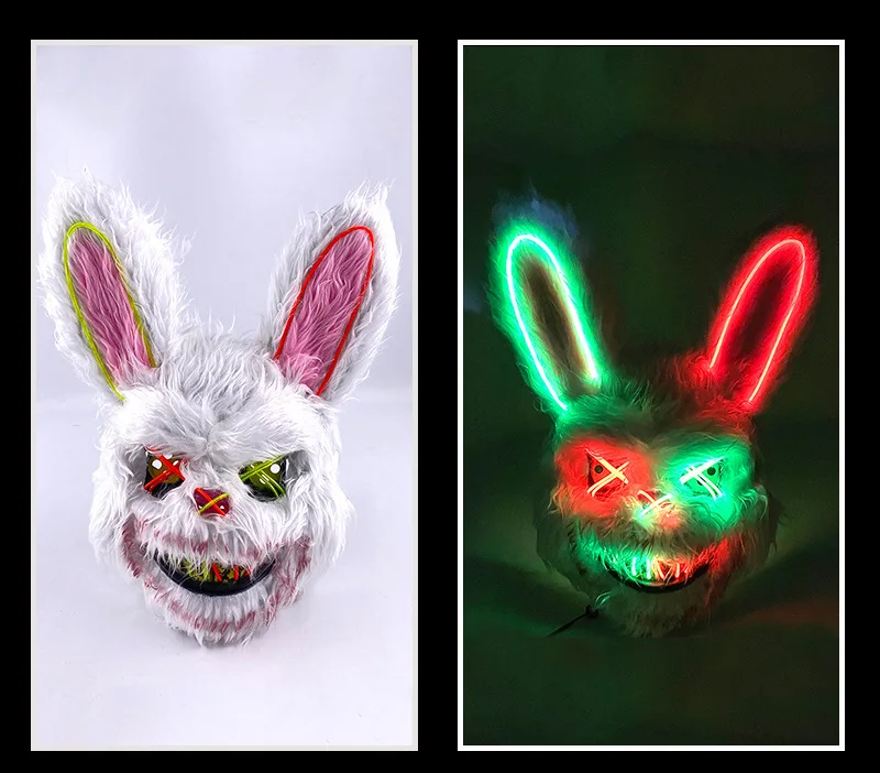 Neon LED Bunny and Bear Mask