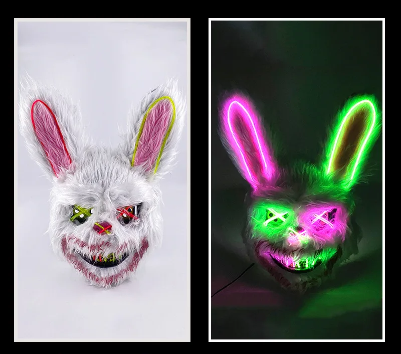 Neon LED Bunny and Bear Mask