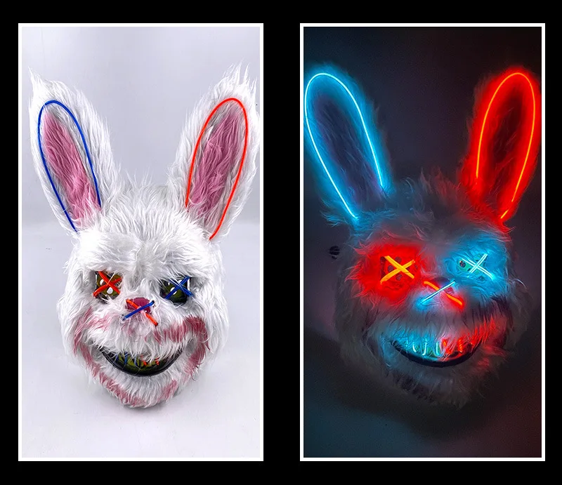 Neon LED Bunny and Bear Mask