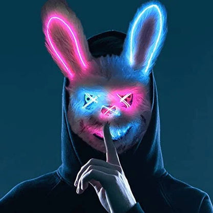 Neon LED Bunny and Bear Mask