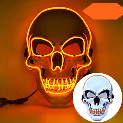 Neon LED Skull Mask