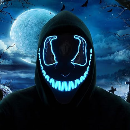 Neon LED Venom Mask