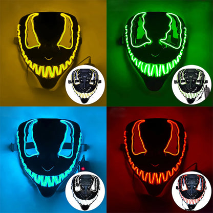 Neon LED Venom Mask