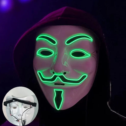 Neon LED Vendetta Mask