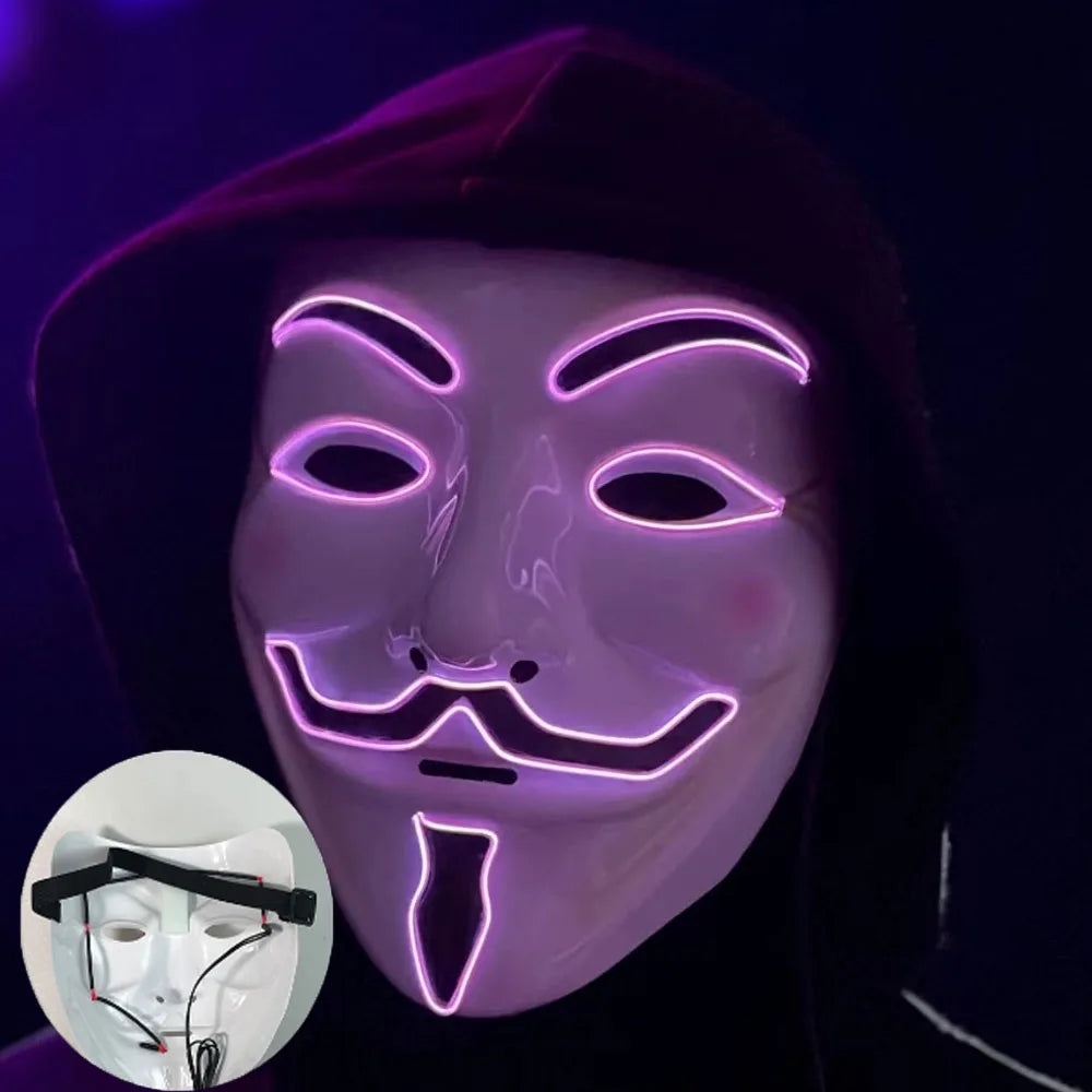 Neon LED Vendetta Mask