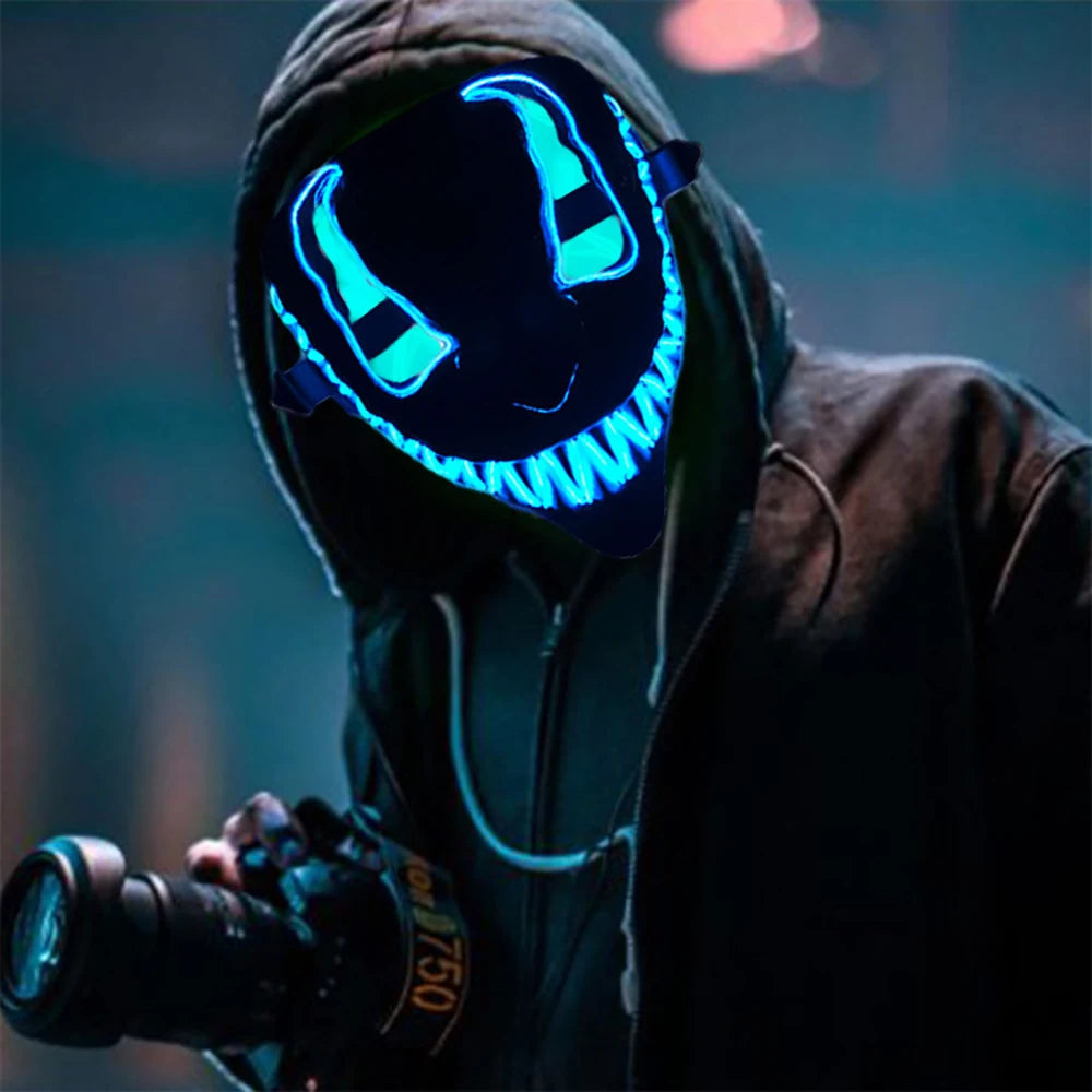 Neon LED Venom Mask