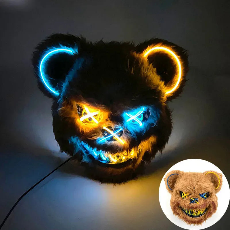 Neon LED Bunny and Bear Mask