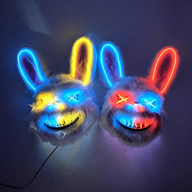 Neon LED Bunny and Bear Mask