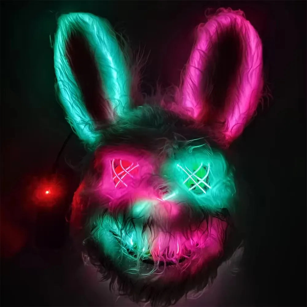 Neon LED Bunny and Bear Mask