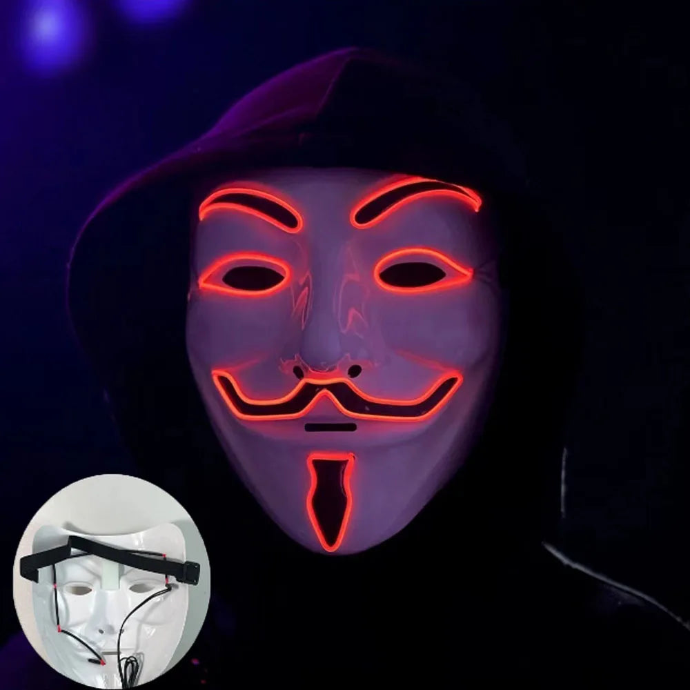 Neon LED Vendetta Mask