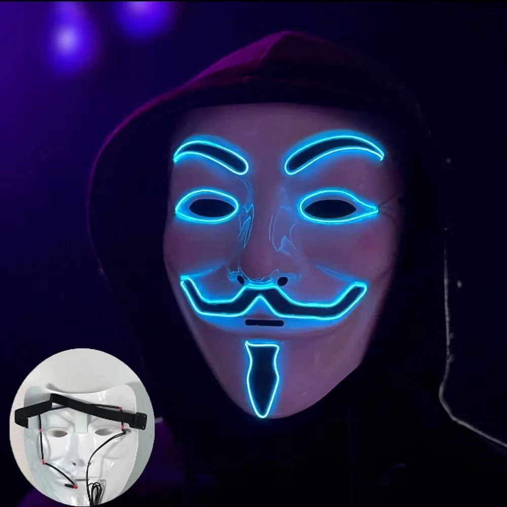 Neon LED Vendetta Mask