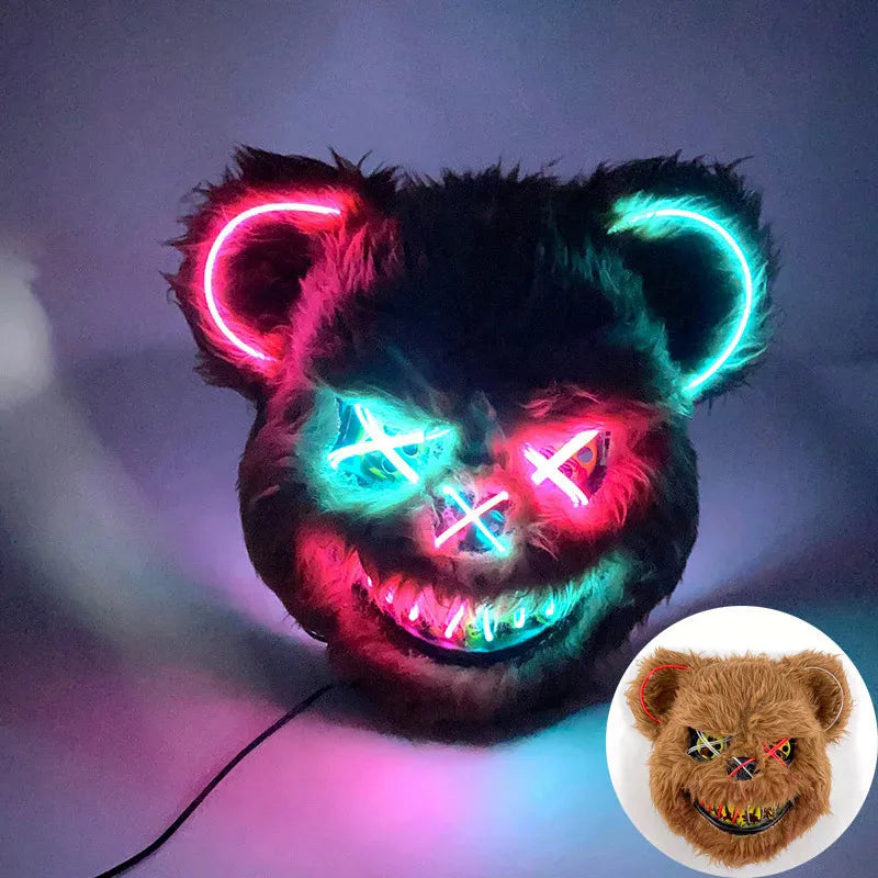 Neon LED Bunny and Bear Mask