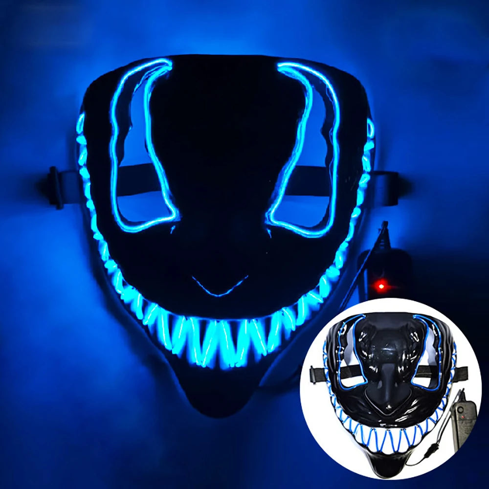 Neon LED Venom Mask